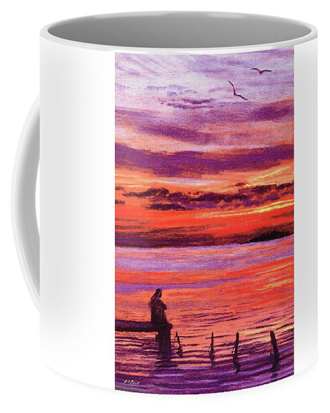 Meditation Coffee Mug featuring the painting Living Contemplation by Jane Small