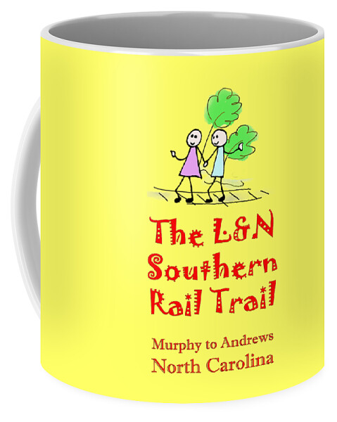 L&n Coffee Mug featuring the photograph LN Southern Rail Trail Stick Figures by Debra and Dave Vanderlaan