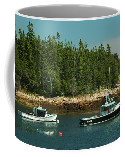Boast Coffee Mug featuring the photograph Lobster Boats, Bunkers Harbor, Maine by Jerry Griffin