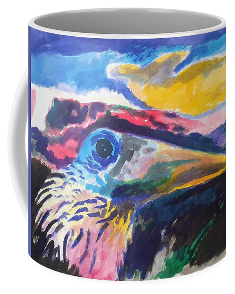 Tucano Coffee Mug featuring the painting L'occhio del tucano by Enrico Garff