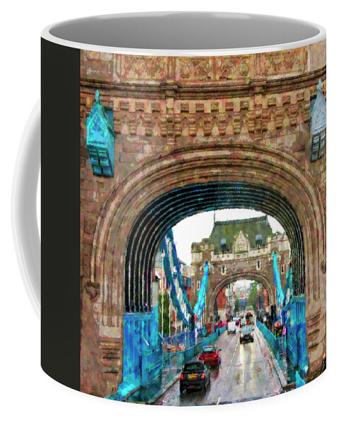 London Bridge Coffee Mug featuring the digital art London Bridge by SnapHappy Photos
