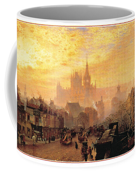 London Coffee Mug featuring the painting London Sunset by Long Shot