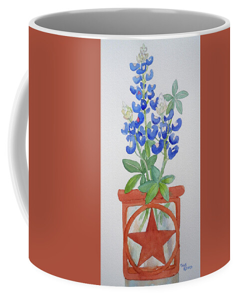 Bluebonnets Coffee Mug featuring the painting Lone Star Blues by Sue Kemp