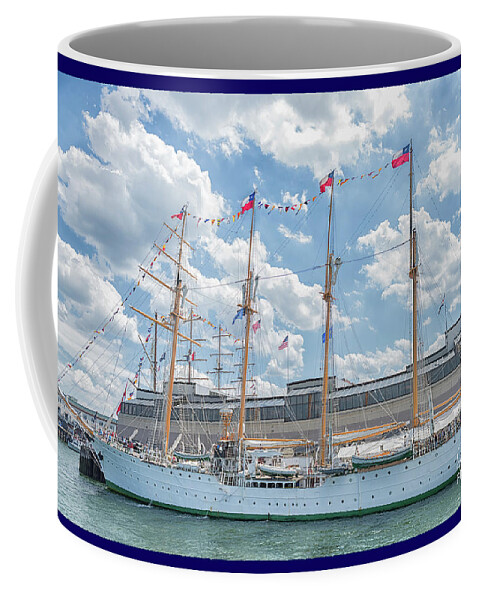 Tall Ship Coffee Mug featuring the photograph Lone Star Flag by Linda Constant