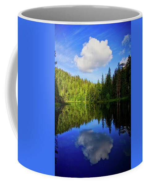 Clouds Coffee Mug featuring the photograph Lonely Cloud Reflection by Bradley Morris