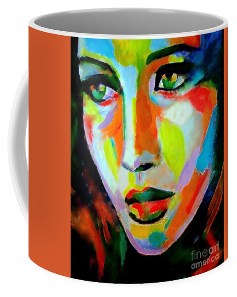 Contemporary Art Coffee Mug featuring the painting Lonesome shine by Helena Wierzbicki