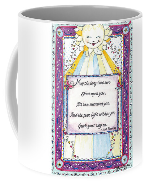 Long Coffee Mug featuring the mixed media Long Time Sun by Stephanie Hessler