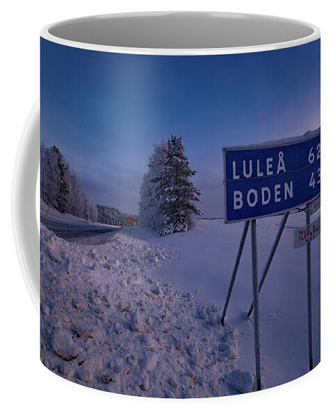Luleå Coffee Mug featuring the photograph Long Way To The Hotel by Dan Vidal