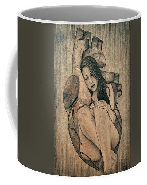 Longing For You Coffee Mug featuring the drawing Longing for You by Lynet McDonald