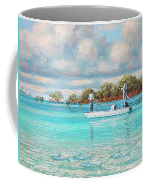 Bonefish Coffee Mug featuring the painting Looking Back by Guy Crittenden