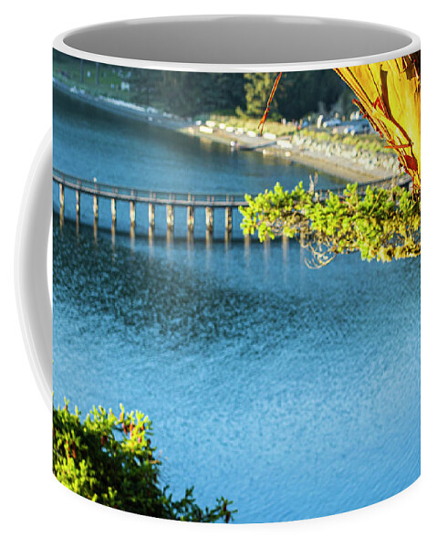 Landscape Coffee Mug featuring the photograph Looking Back To Bowman Bay by Tony Locke