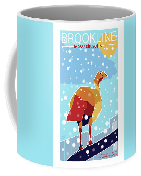 Brookline Coffee Mug featuring the digital art Looking Down on You by Caroline Barnes