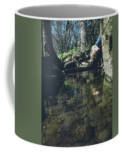 Creek Coffee Mug featuring the photograph Looking for Crawdads by W Craig Photography