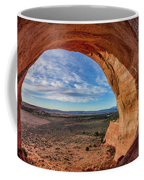 Moab Coffee Mug featuring the photograph Looking Glass Alcove and Arch by Dan Norris