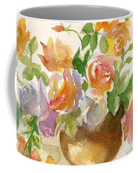 Roses Coffee Mug featuring the painting Loose Roses by Espero Art