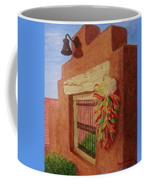 Southwest Coffee Mug featuring the painting Los Chiles by Donna Manaraze