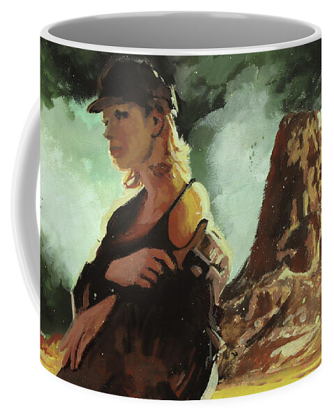 Gothic Coffee Mug featuring the painting Lost Girl by Sv Bell