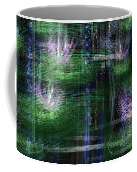 Tranquil Painting Coffee Mug featuring the painting Lotus Field Tranquil Painting by Remy Francis