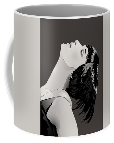 Louise Brooks Official Coffee Mug featuring the digital art Louise Brooks in Berlin - Mahogany Slate by Louise Brooks