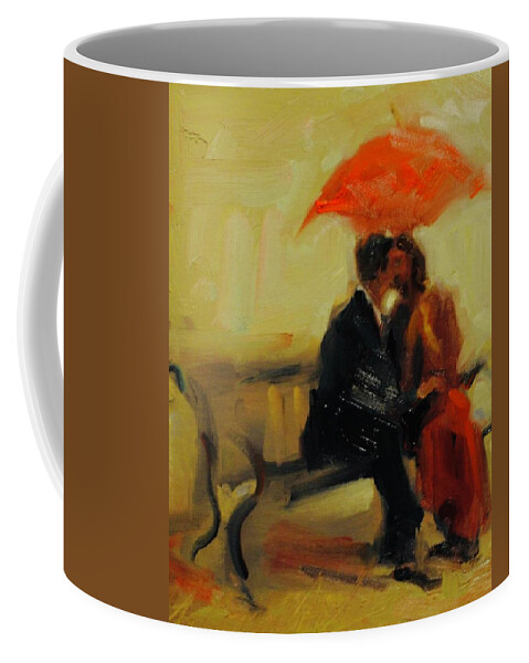 Couple Coffee Mug featuring the painting Love by Ashlee Trcka