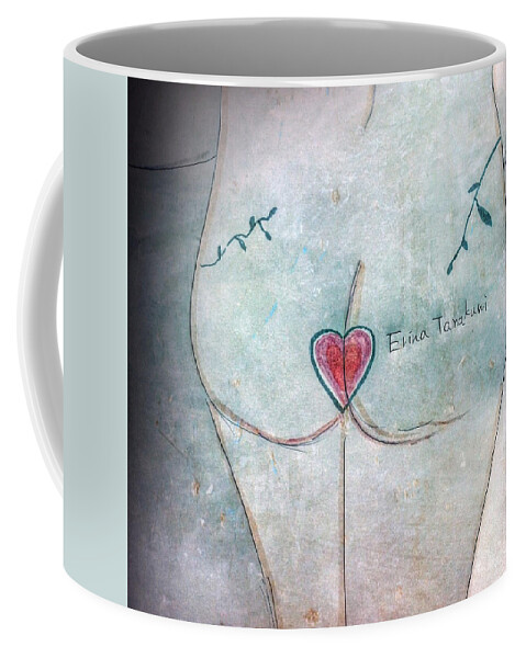Love Coffee Mug featuring the drawing Love imperfections by Erina Tamakuni
