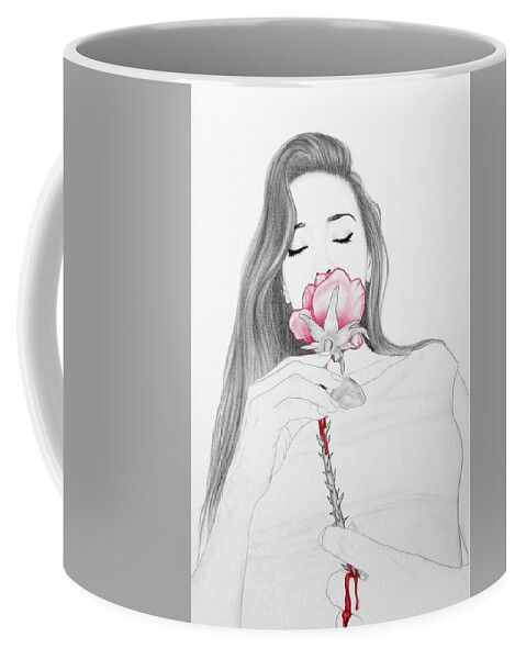 Love Coffee Mug featuring the drawing Love by Lynet McDonald