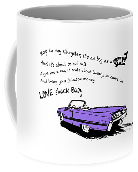Love Shack Whale Classic Chrysler car, catchy song, funky design - Purple  Edition Coffee Mug by Moospeed Art - Pixels