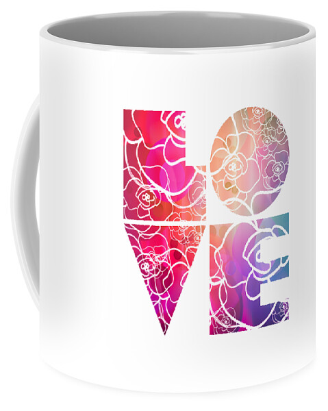 Love Coffee Mug featuring the mixed media LOVE Transparent Image by Eileen Backman