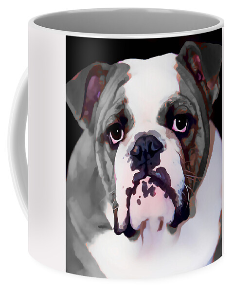 French Bulldog Coffee Mug featuring the mixed media Lover by Marvin Blaine