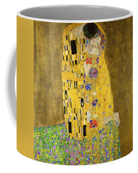 Man And Woman Coffee Mug featuring the painting Lovers by Long Shot