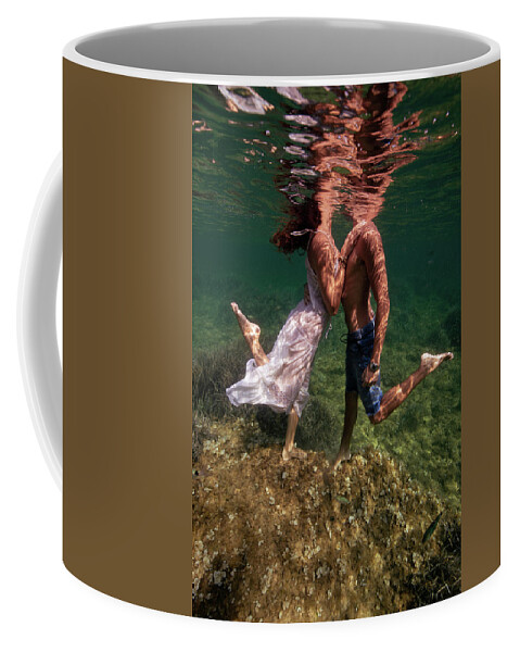 Underwater Coffee Mug featuring the photograph Loving by Gemma Silvestre