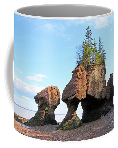 Hopewell Rocks Coffee Mug featuring the photograph Low Tide at Hopewell Rocks Bay of Fundy NB 5454 by Jack Schultz