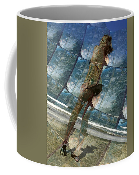 Oifii Coffee Mug featuring the mixed media Low Tide May The Swell Be With You by Stephane Poirier