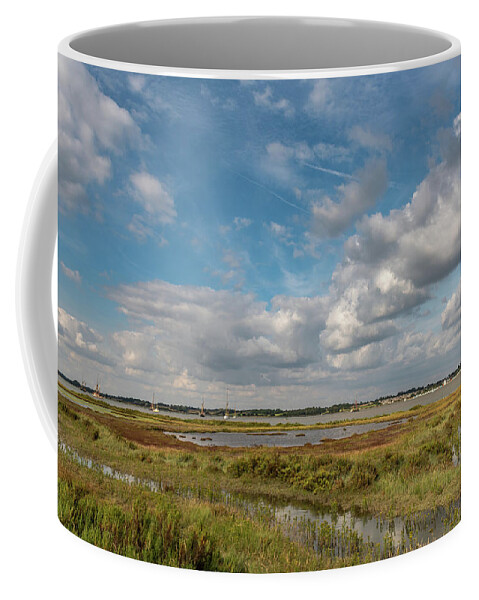 British Weather Coffee Mug featuring the photograph Lower Colne view by Gary Eason