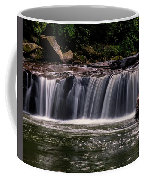 Waterfall Coffee Mug featuring the photograph Lower Swallow falls center section by Flees Photos