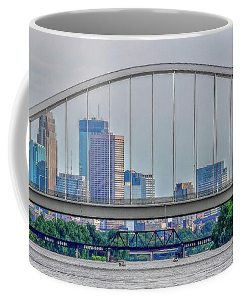 Reflection Coffee Mug featuring the photograph Lowry Ave Bridge by Paul Freidlund