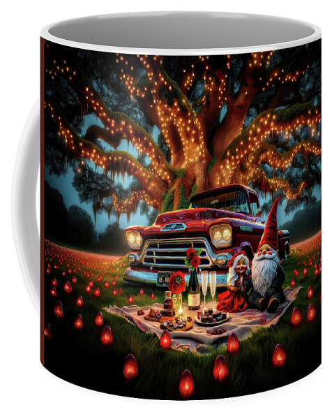 Magical Coffee Mug featuring the digital art Lulu and Gigglefoot's Romantic Valentine by Bill and Linda Tiepelman