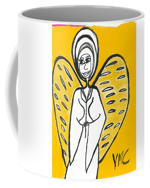 Angel Coffee Mug featuring the painting Luminatrea by Victoria Mary Clarke