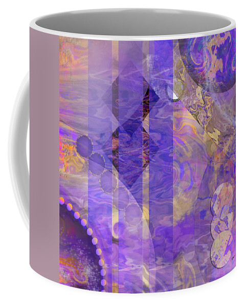 Lunar Coffee Mug featuring the digital art Lunar Impressions 2 - Square Version by Studio B Prints