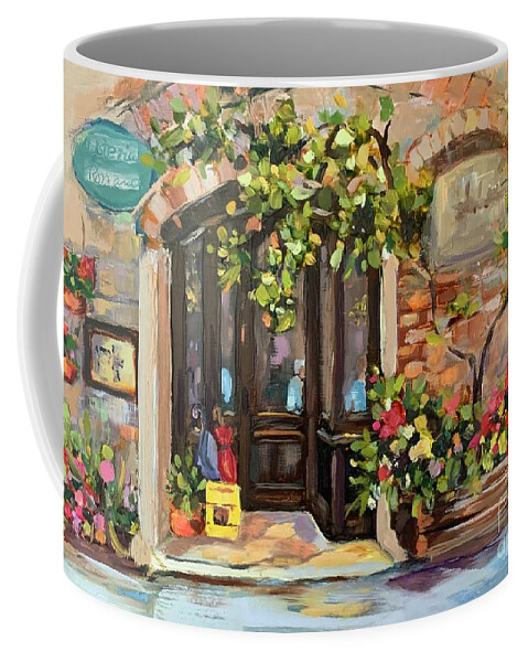 Italian Restaurant Coffee Mug featuring the painting Lunch Date by Patsy Walton