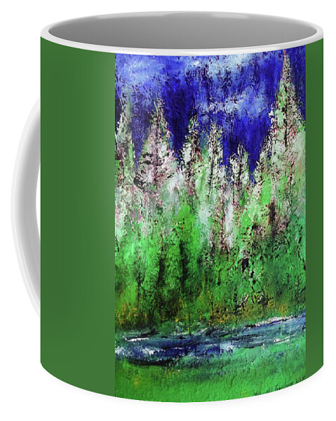 Tree Coffee Mug featuring the painting Lush Forest by Melinda Firestone-White