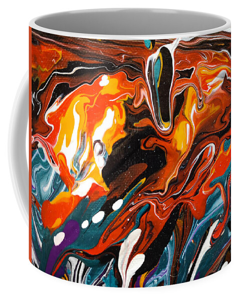 Luxury Fliud Art Abstract Trendy colorful background, fashion wall paper.  Oriental art. Alcohol ink. Epoxy resin. Marbleized effect. Abstract marble  texture template. Liquid acrylic paint. Oil poster. Coffee Mug by Julien 