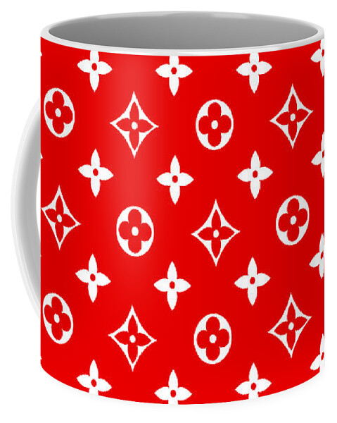 LV Red Art Coffee Mug by DG Design - Pixels