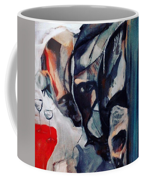 Abstract Coffee Mug featuring the painting MA5-Massoud Ahmed by Massoud Ahmad