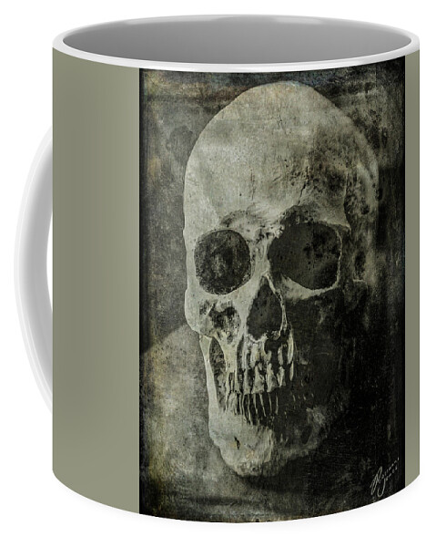 Skull Coffee Mug featuring the photograph Macabre Skull 2 by Roseanne Jones