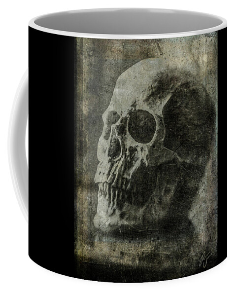 Skull Coffee Mug featuring the photograph Macabre Skull 3 by Roseanne Jones