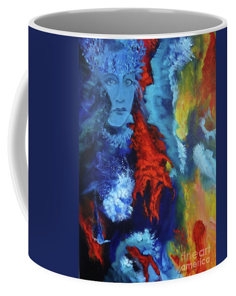 Volcano Coffee Mug featuring the painting Madam Pele, Kilauea Volcano by Jenny Lee