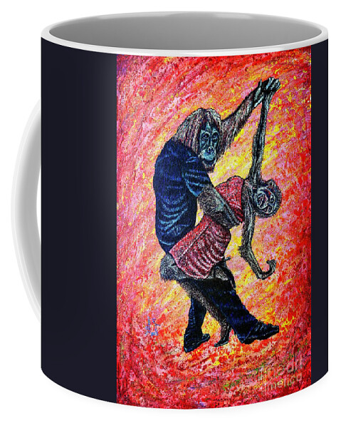 Viktor Coffee Mug featuring the painting Madame... by Viktor Lazarev