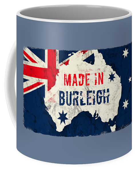 Burleigh Coffee Mug featuring the digital art Made in Burleigh, Australia by TintoDesigns