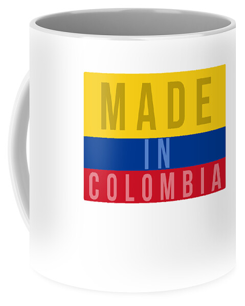 CERAMIC MUG COLOMBIA COFFEE CUP COLOMBIAN FLAG 